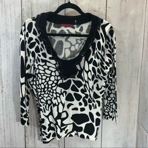 Red Valentino Animal Print Sweater